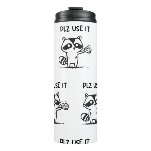 Bouteilles Isothermes S'Il Vous Plaît Utiliser - Funny Racoon Sarcastiqu (Devant)