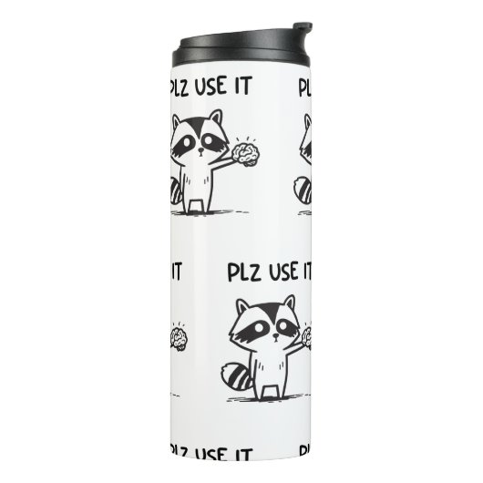 Bouteilles Isothermes S'Il Vous Plaît Utiliser - Funny Racoon Sarcastiqu (Tourné sur la gauche)