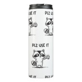 Bouteilles Isothermes S'Il Vous Plaît Utiliser - Funny Racoon Sarcastiqu (Dos)