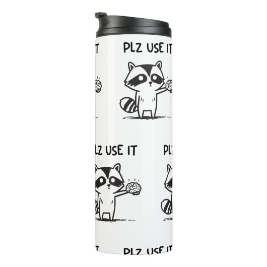 Bouteilles Isothermes S'Il Vous Plaît Utiliser - Funny Racoon Sarcastiqu (Tourné sur la droite)