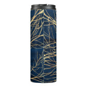 Bouteilles Isothermes Silhouette Arbre d'Or moderne Design bleu minimal (Dos)