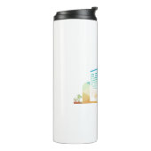 Bouteilles Isothermes silhouette cityscape bâtiment icône couleur ville (Tourné sur la gauche)