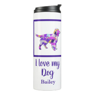 Bouteilles Isothermes Silhouette de chien Sprocker Spaniel Mignon Violet