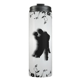 Bouteilles Isothermes Silhouette de danseurs de tango 1 argent