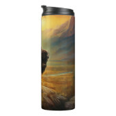 Bouteilles Isothermes Silhouette du coucher de soleil de bison de buffle (Tourné sur la droite)