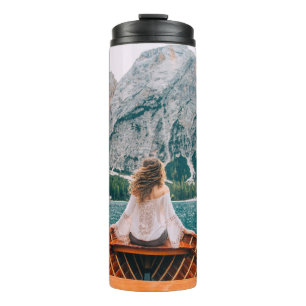 Bouteilles Isothermes Silhouette Femme Lac Alpin Nature