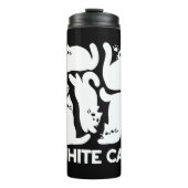 Bouteilles Isothermes Silhouettes de chaton blanc - Design Feline mignon (Devant)