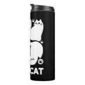 Bouteilles Isothermes Silhouettes de chaton blanc - Design Feline mignon (Tourné sur la droite)