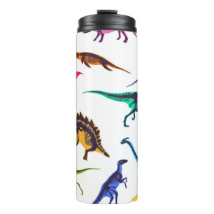 Bouteilles Isothermes Silhouettes de dinosaures : motif de croquis vinta