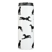 Bouteilles Isothermes Silhouettes Greyt Greyhound - Noir sur Blanc (Dos)