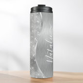 Bouteilles Isothermes Silver Glitter Glam Bling Personalized