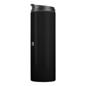 Bouteilles Isothermes Simple Black Custom Ajouter Votre Nom Élégant (Tourné sur la droite)