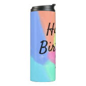 Bouteilles Isothermes simple calligraphie minimum heureux anniversaire p (Tourné sur la gauche)