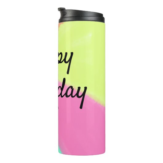 Bouteilles Isothermes simple calligraphie minimum heureux anniversaire p (Tourné sur la droite)