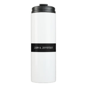 Bouteilles Isothermes Simple classique minimaliste noir & blanc élégant