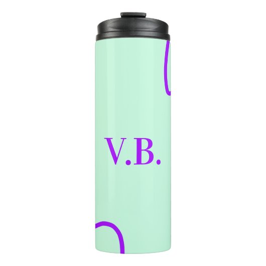 Bouteilles Isothermes Simple couleur unie ajouter nom texte monogramme (Devant)