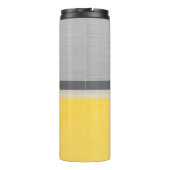 Bouteilles Isothermes Simple deux tons jaune et gris Initiales Monogramm (Dos)