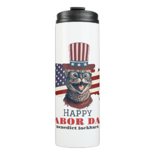 Bouteilles Isothermes Simple Elegant Labor Day avec le drapeau américain