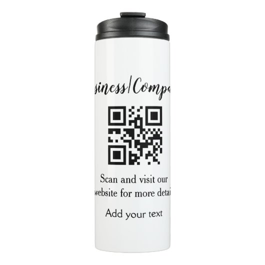Bouteilles Isothermes Simple entreprise site web code-barres QR ajouter (Devant)