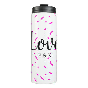 Bouteilles Isothermes Simple fond de nom d'amour abstrait rose minimalis