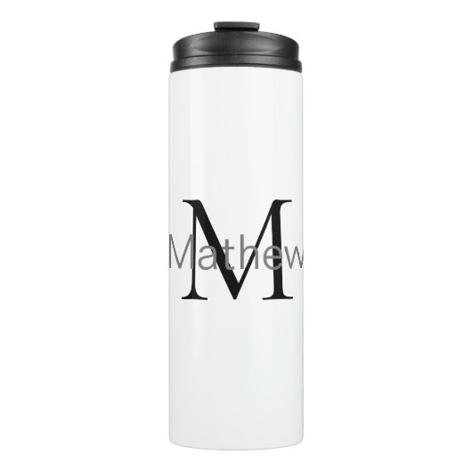 Bouteilles Isothermes simple lettre initiale monogramme ajouter votre no (Devant)