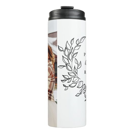 Bouteilles Isothermes Simple Logique Script Botanique Wreath Couples Pho (Devant)