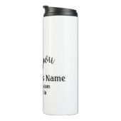 Bouteilles Isothermes Simple merci d'ajouter des détails de nom d'entrep (Tourné sur la droite)