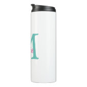 Bouteilles Isothermes simple minimal ajouter nom monogramme vert rose bl (Tourné sur la droite)