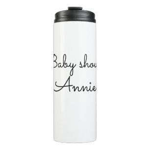 Bouteilles Isothermes simple minimal ajoutez votre nom texte baby shower