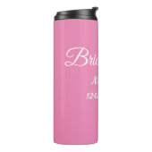 Bouteilles Isothermes Simple minimal pink bridesmaid add name year text (Tourné sur la gauche)