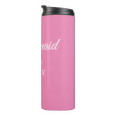 Bouteilles Isothermes Simple minimal pink bridesmaid add name year text (Tourné sur la droite)
