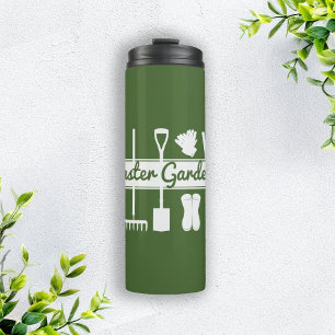 Bouteilles Isothermes Simple Moderne Vert Forêt Jardinier Maître