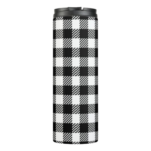 Bouteilles Isothermes Simple Monochrome Buffalo Plaid Pattern (Dos)