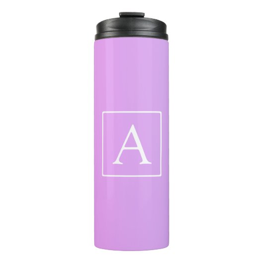 Bouteilles Isothermes Simple Monogramme | Ombré Rose/Violet Subtil (Devant)