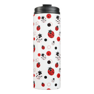 Bouteilles Isothermes Simple Motif de Ladybug rouge, noir et blanc