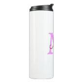 Bouteilles Isothermes simple nom minimal ajouter monogramme rose rouge (Tourné sur la gauche)