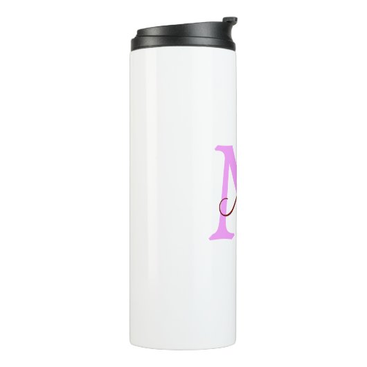 Bouteilles Isothermes simple nom minimal ajouter monogramme rose rouge (Tourné sur la gauche)