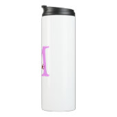 Bouteilles Isothermes simple nom minimal ajouter monogramme rose rouge (Tourné sur la droite)