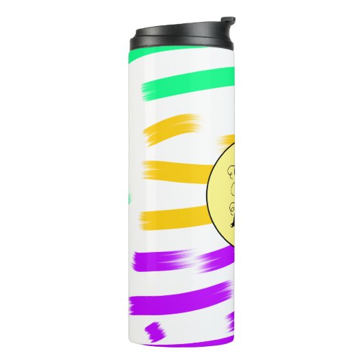 Bouteilles Isothermes simple personnalisé jaune bleu aquarelle ajouter l (Tourné sur la gauche)