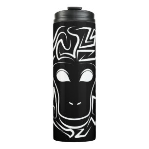 Bouteilles Isothermes Singe tribal noir et blanc