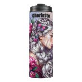 Bouteilles Isothermes Sip de café floral tressé Ethereal (Devant)