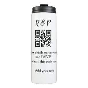 Bouteilles Isothermes site web de mariage rsvp q r code ajouter nom text