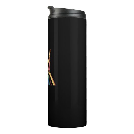 Bouteilles Isothermes Skeleton Rock Main LGBTQ Cool Rainbow Flag Gay (Tourné sur la droite)