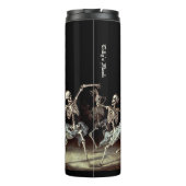 Bouteilles Isothermes Skeletons de danse de la mort noire Halloween (Dos)