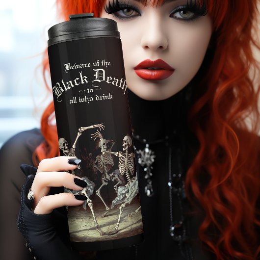 Bouteilles Isothermes Skeletons de danse de la mort noire Halloween