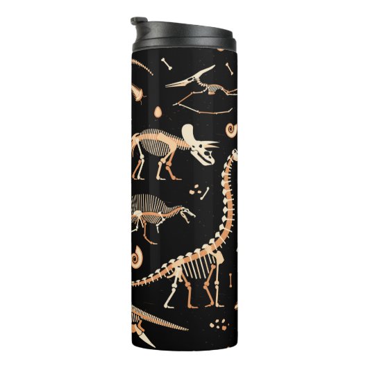 Bouteilles Isothermes Skeletons de dinosaures et fossiles motif (Tourné sur la droite)