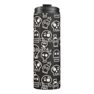 Bouteilles Isothermes Sketchchy noir crâne papier peint sans couleur