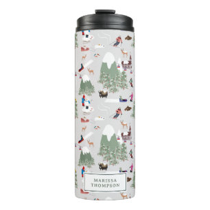 Bouteilles Isothermes Ski de neige d'hiver Pistes de ski de montagne Pay