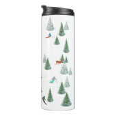 Bouteilles Isothermes Skiers Downhill Skiing Illustration  (Tourné sur la droite)