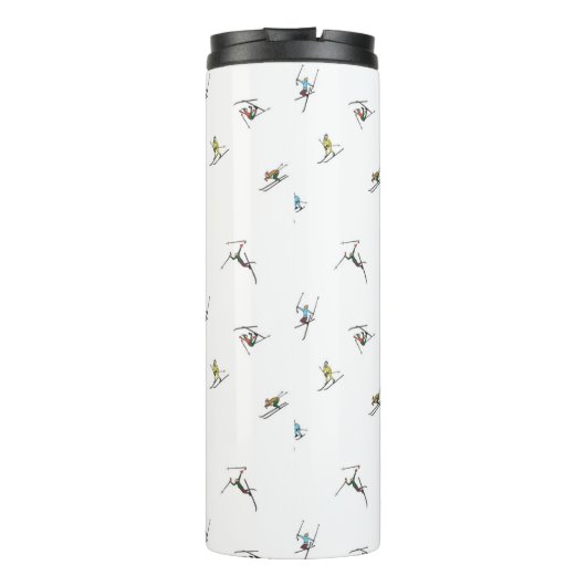 Bouteilles Isothermes Skieurs d'hiver en action Motif (Dos)